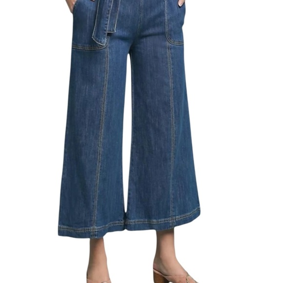 Pilcro and the Letter Press Ultra High Rise Crop Flare Wide Leg Jeans - Picture 2 of 16